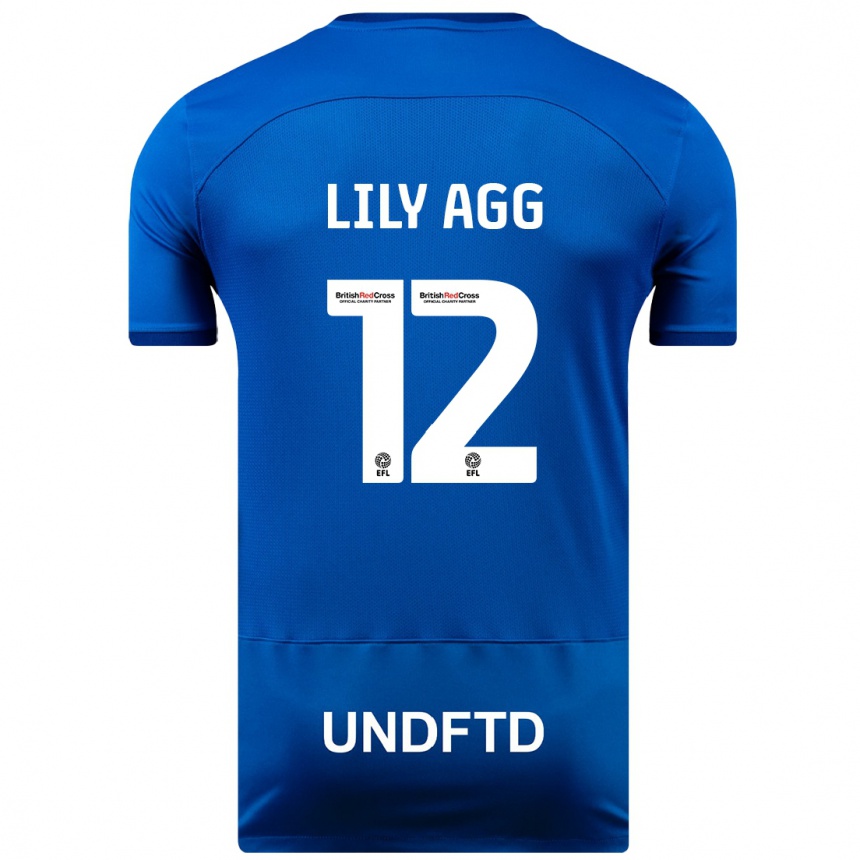 Mujer Fútbol Camiseta Lily Agg #12 Azul 1ª Equipación 2023/24 Perú