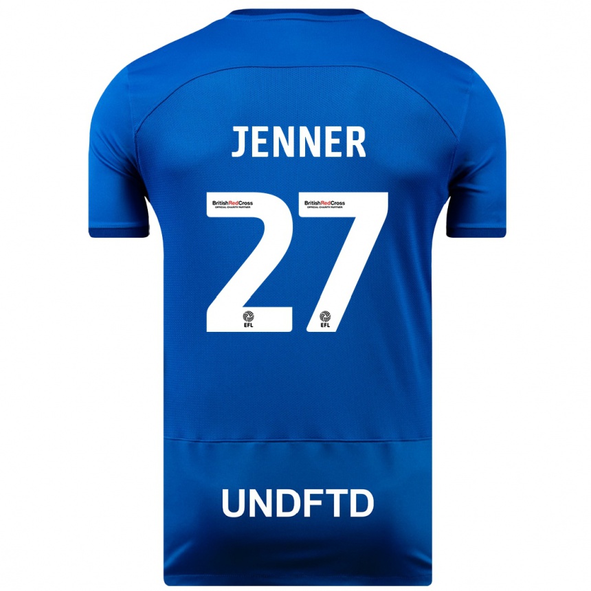 Mujer Fútbol Camiseta Abbi Jenner #27 Azul 1ª Equipación 2023/24 Perú