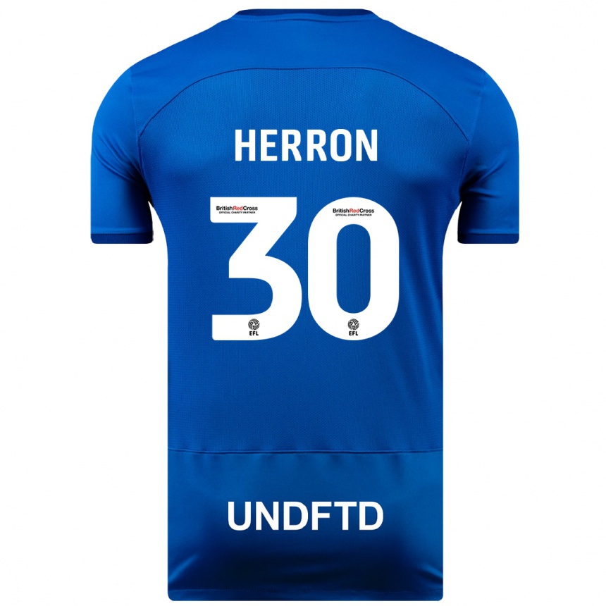 Mujer Fútbol Camiseta Neve Herron #30 Azul 1ª Equipación 2023/24 Perú