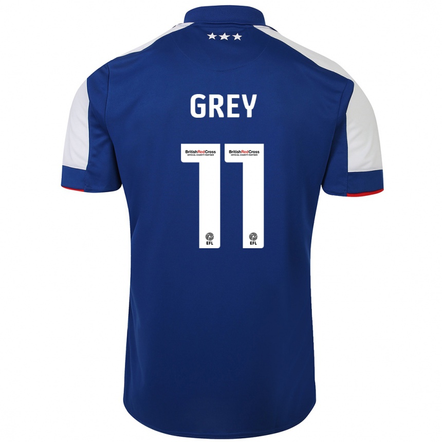 Mujer Fútbol Camiseta Anna Grey #11 Azul 1ª Equipación 2023/24 Perú