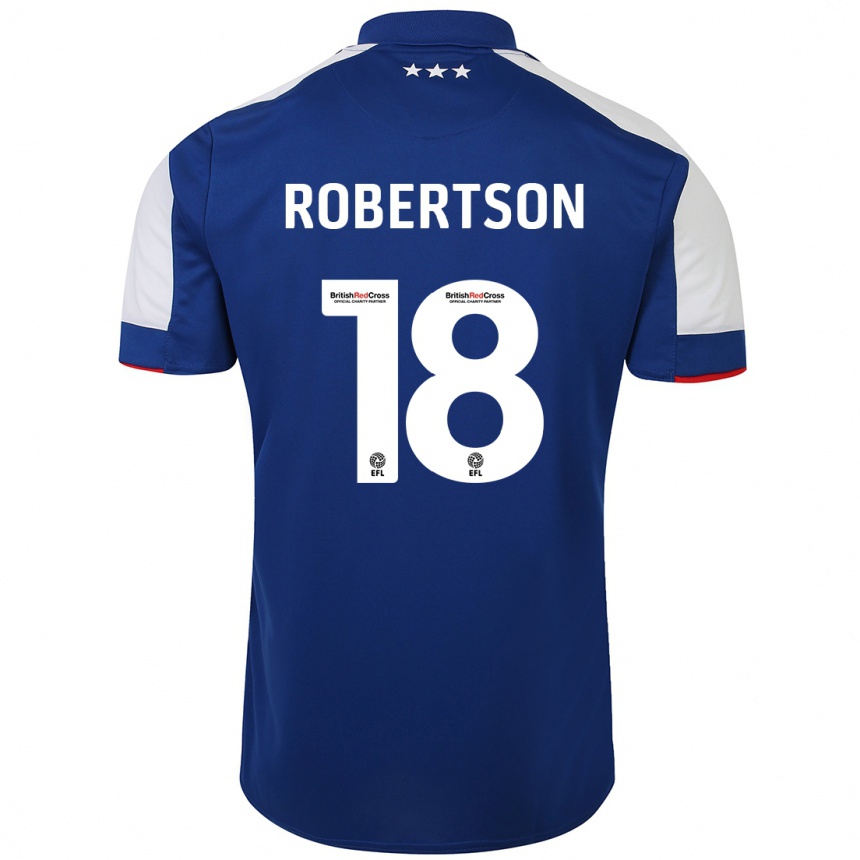 Mujer Fútbol Camiseta Kyra Robertson #18 Azul 1ª Equipación 2023/24 Perú