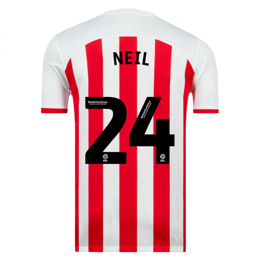 Mujer Fútbol Camiseta Dan Neil #24 Blanco 1ª Equipación 2023/24 Perú