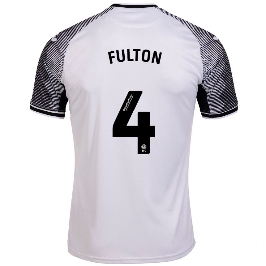 Mujer Fútbol Camiseta Jay Fulton #4 Blanco 1ª Equipación 2023/24 Perú