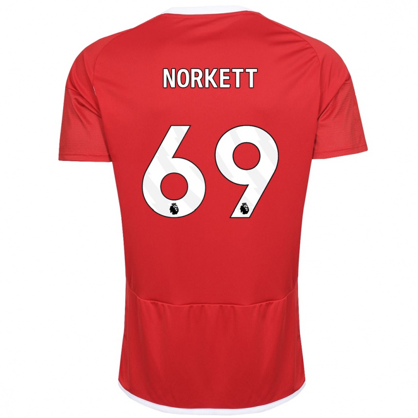 Mujer Fútbol Camiseta Manni Norkett #69 Rojo 1ª Equipación 2023/24 Perú