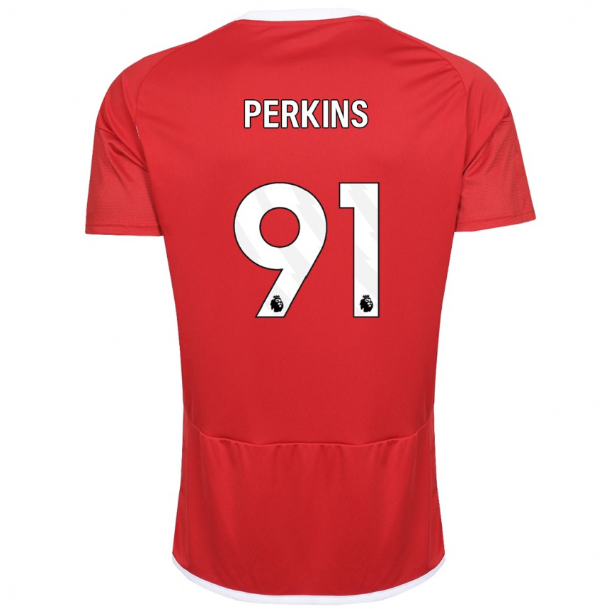 Mujer Fútbol Camiseta Jack Perkins #91 Rojo 1ª Equipación 2023/24 Perú