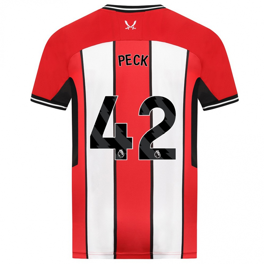 Mujer Fútbol Camiseta Sydie Peck #42 Rojo 1ª Equipación 2023/24 Perú