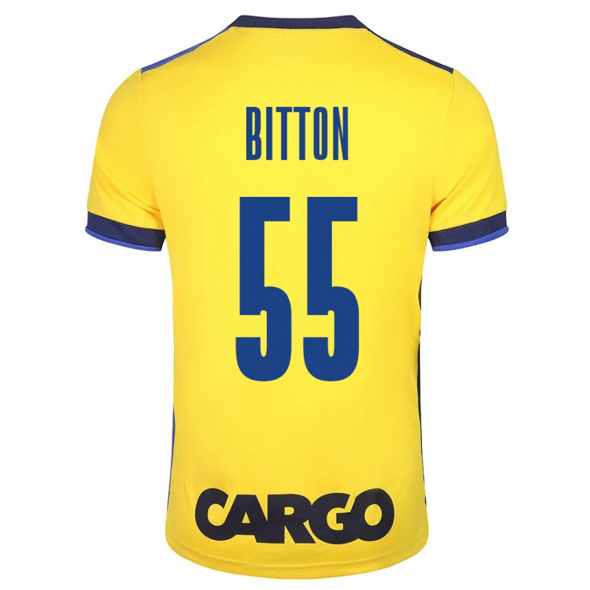 Mujer Fútbol Camiseta Nir Bitton #55 Amarillo 1ª Equipación 2023/24 Perú