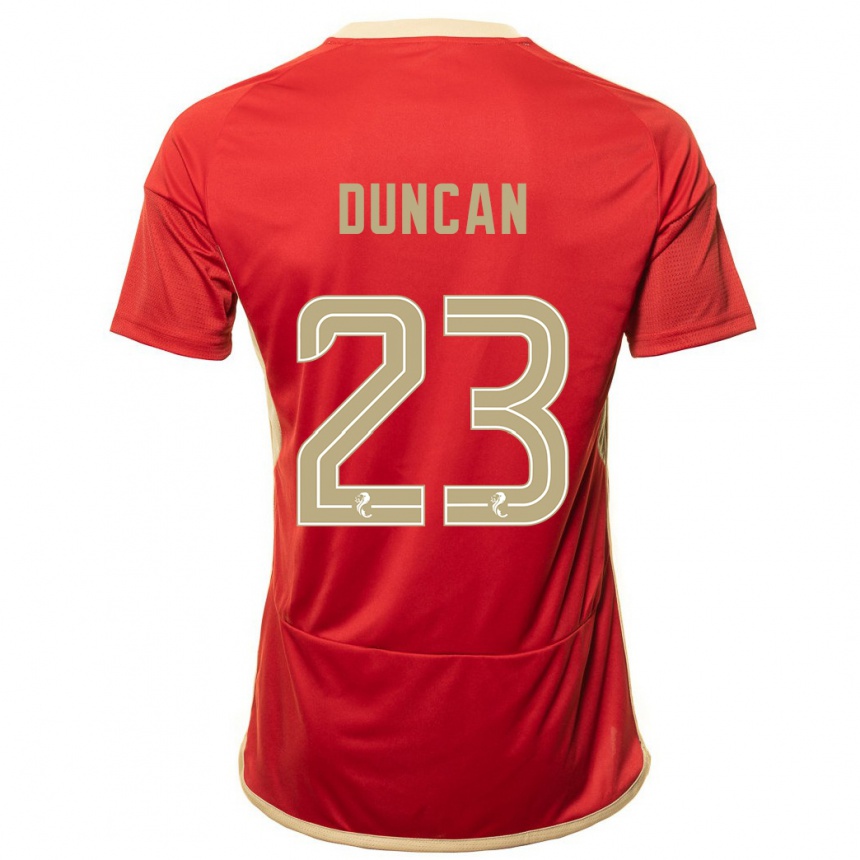 Mujer Fútbol Camiseta Ryan Duncan #23 Rojo 1ª Equipación 2023/24 Perú