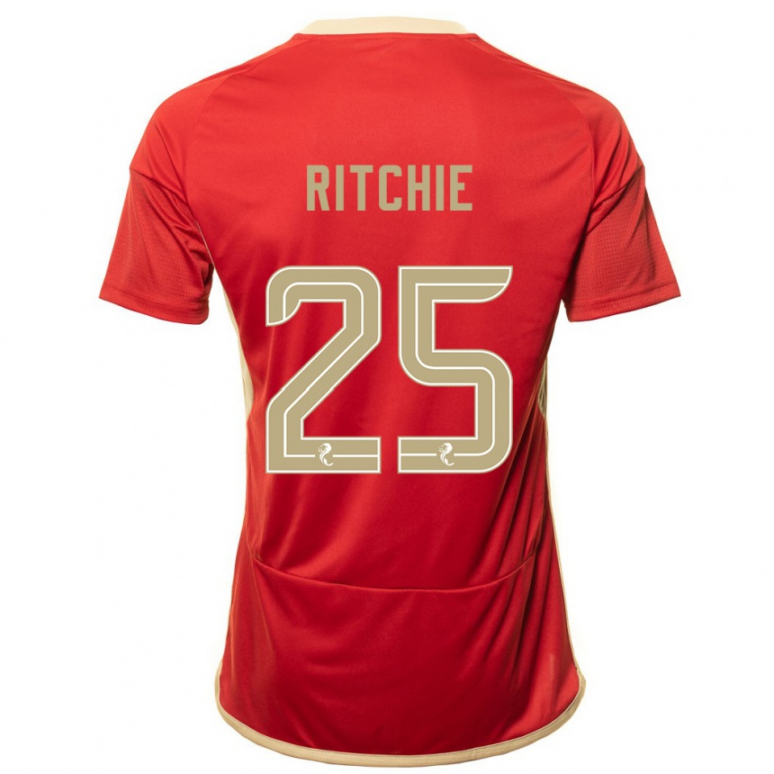 Mujer Fútbol Camiseta Tom Ritchie #25 Rojo 1ª Equipación 2023/24 Perú