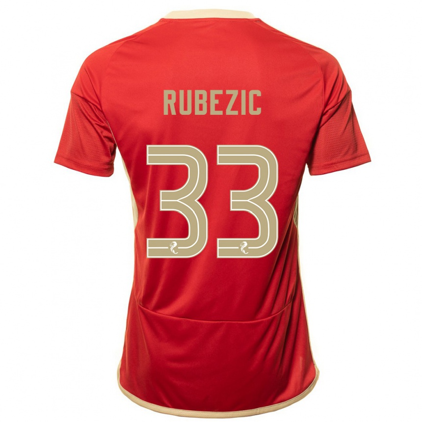 Mujer Fútbol Camiseta Slobodan Rubezic #33 Rojo 1ª Equipación 2023/24 Perú