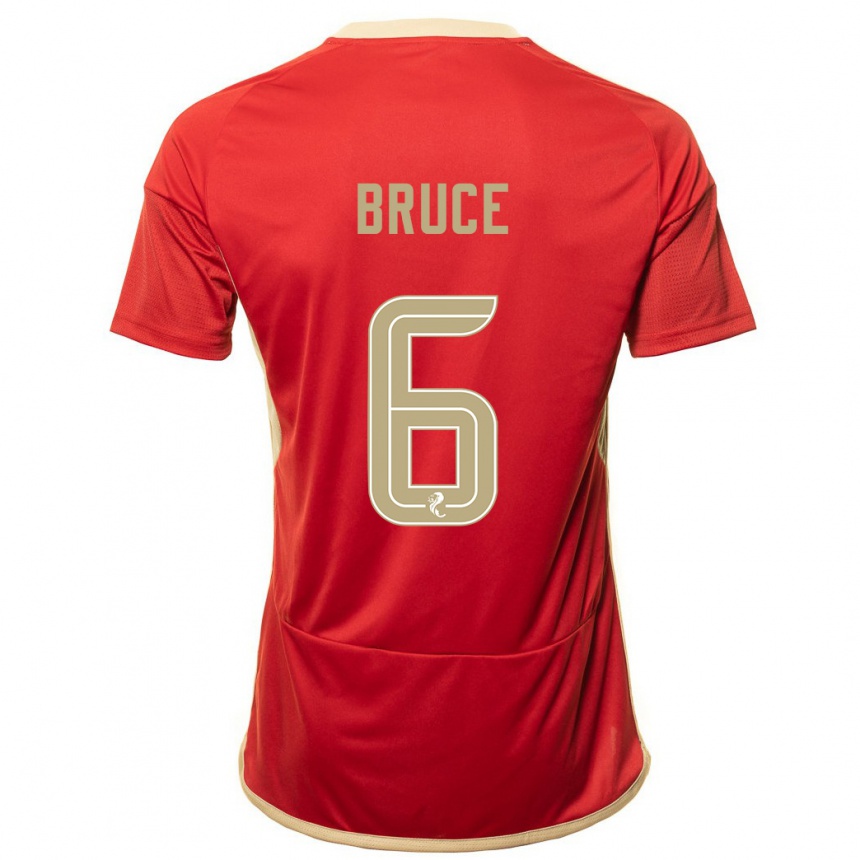 Mujer Fútbol Camiseta Natasha Bruce #6 Rojo 1ª Equipación 2023/24 Perú