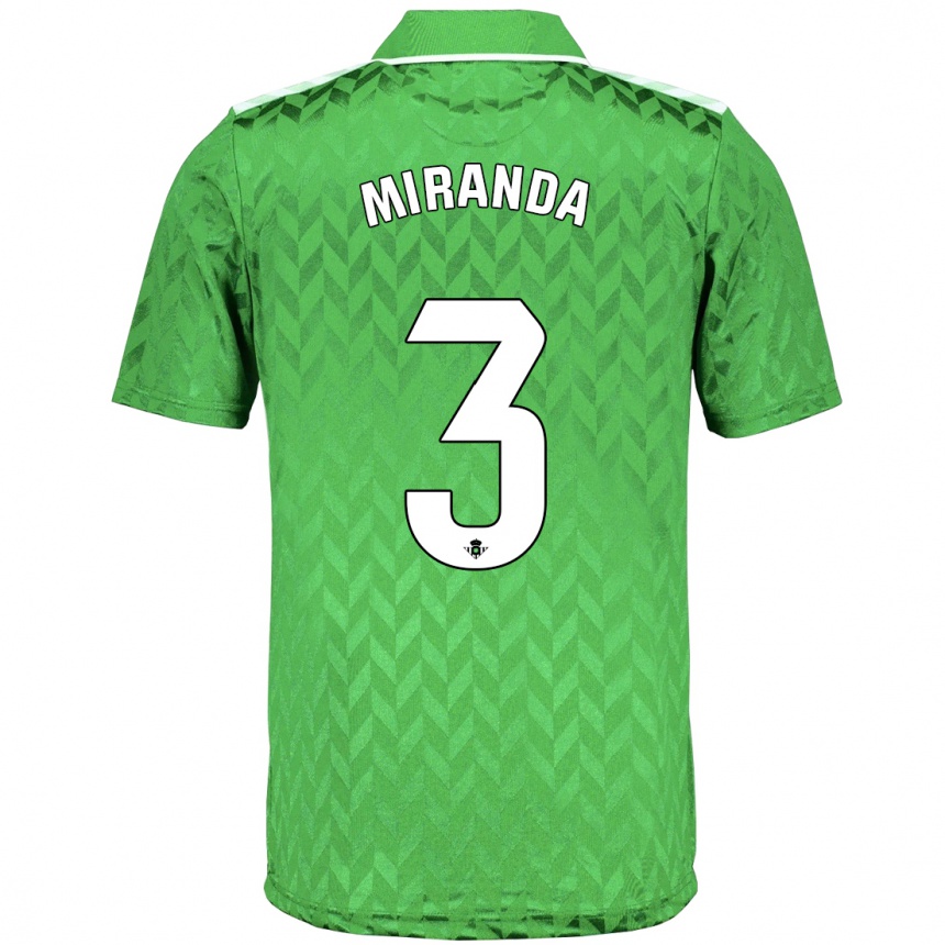 Mujer Fútbol Camiseta Juan Miranda #3 Verde 2ª Equipación 2023/24 Perú