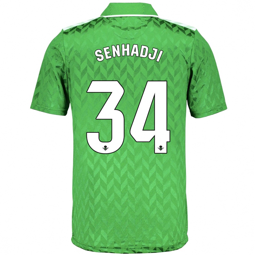 Mujer Fútbol Camiseta Yanis Senhadji #34 Verde 2ª Equipación 2023/24 Perú