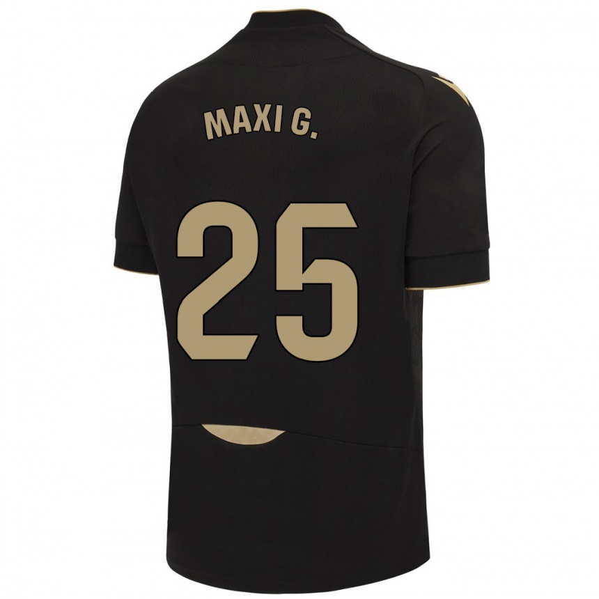 Mujer Fútbol Camiseta Maxi Gómez #25 Negro 2ª Equipación 2023/24 Perú