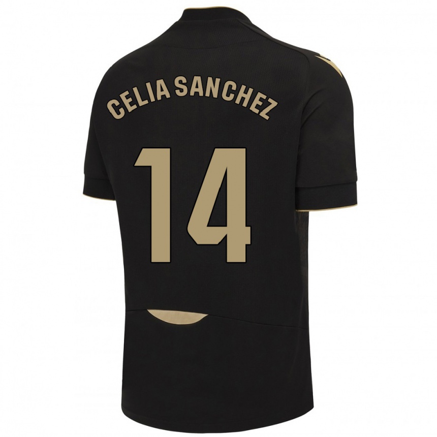 Mujer Fútbol Camiseta Celia Sánchez García #14 Negro 2ª Equipación 2023/24 Perú