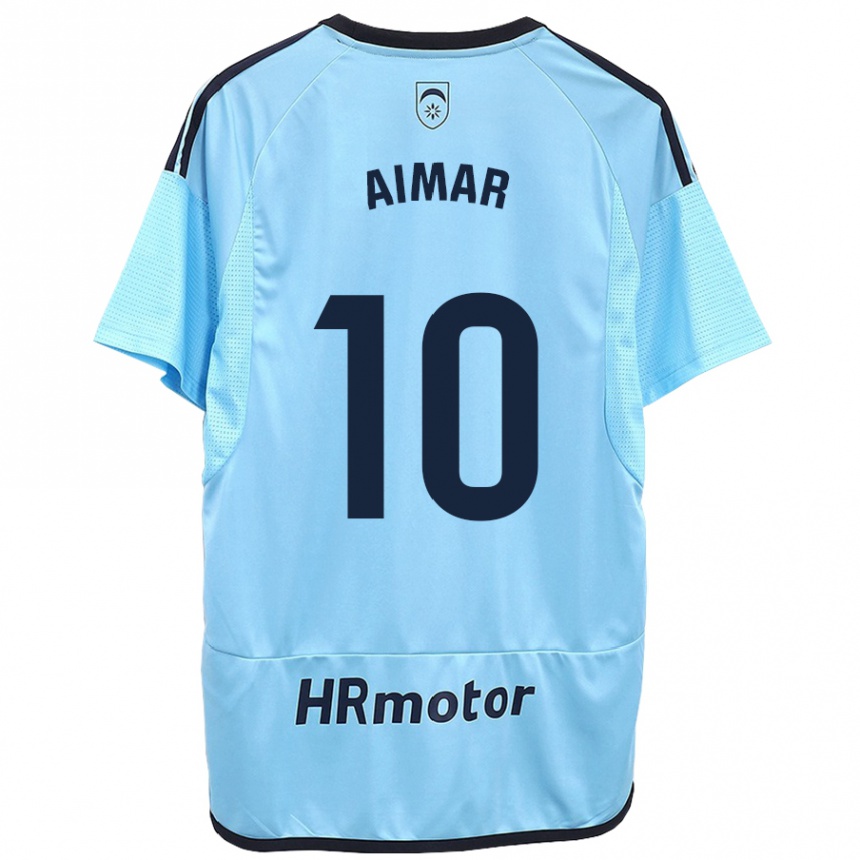 Mujer Fútbol Camiseta Aimar Oroz #10 Azul 2ª Equipación 2023/24 Perú