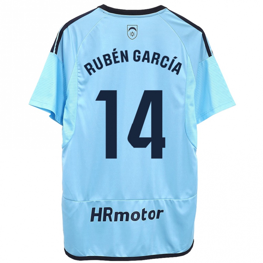 Mujer Fútbol Camiseta Rubén García #14 Azul 2ª Equipación 2023/24 Perú