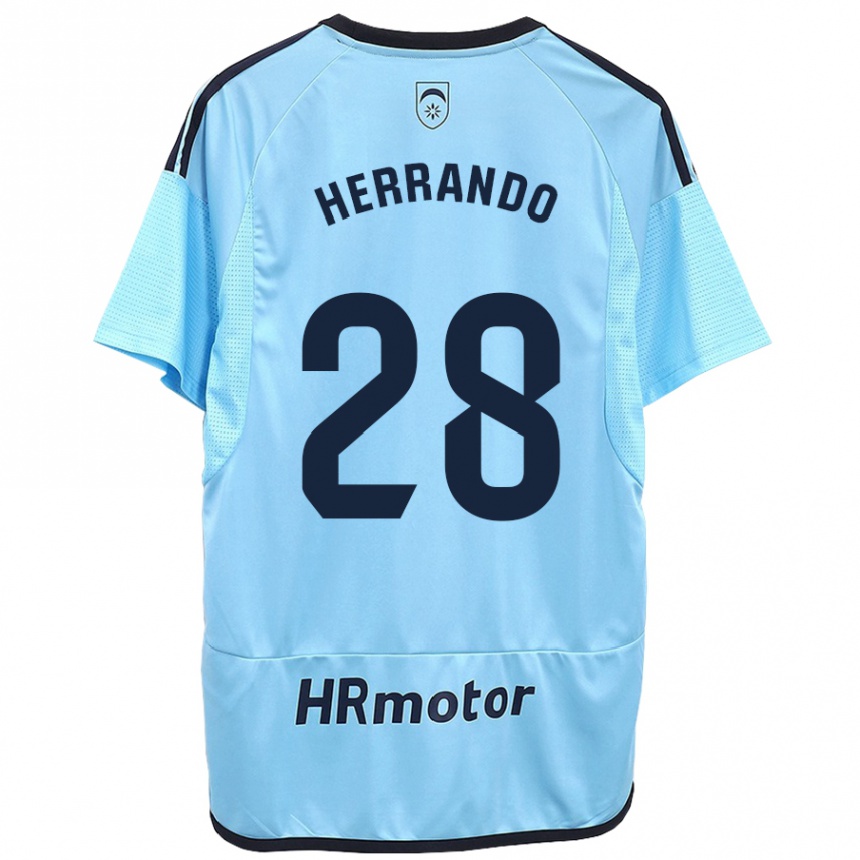 Mujer Fútbol Camiseta Jorge Herrando #28 Azul 2ª Equipación 2023/24 Perú