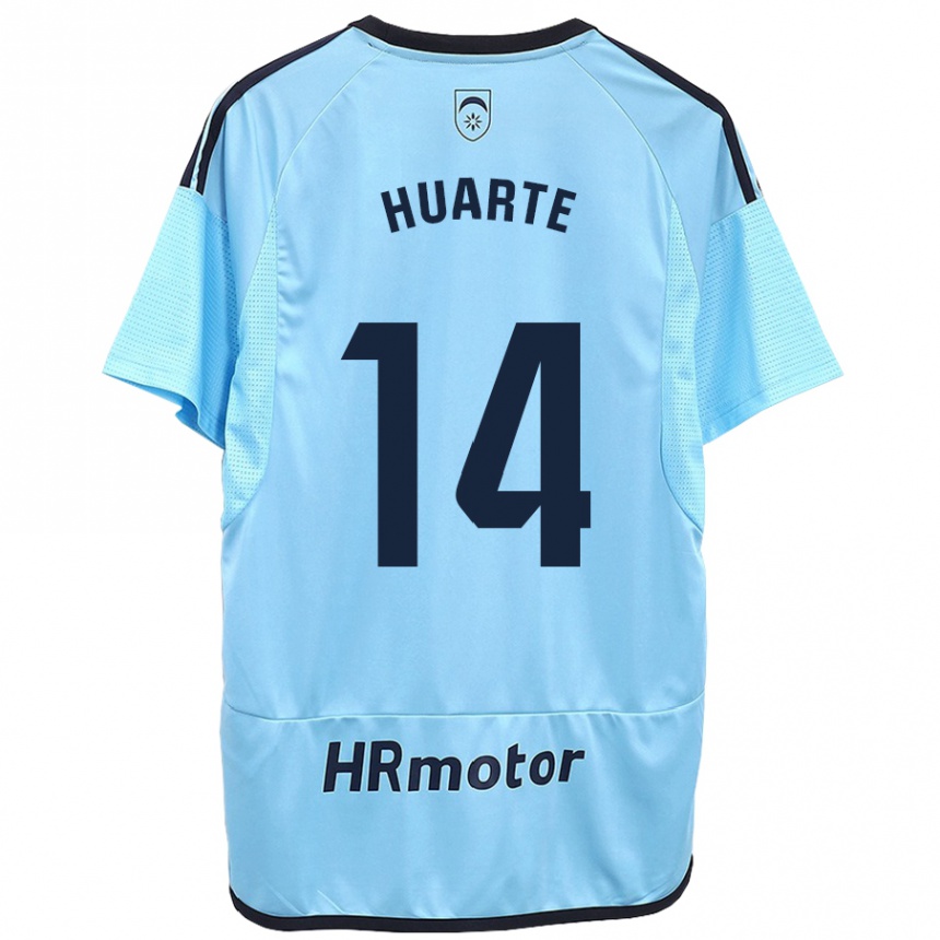 Mujer Fútbol Camiseta Xabi Huarte #14 Azul 2ª Equipación 2023/24 Perú