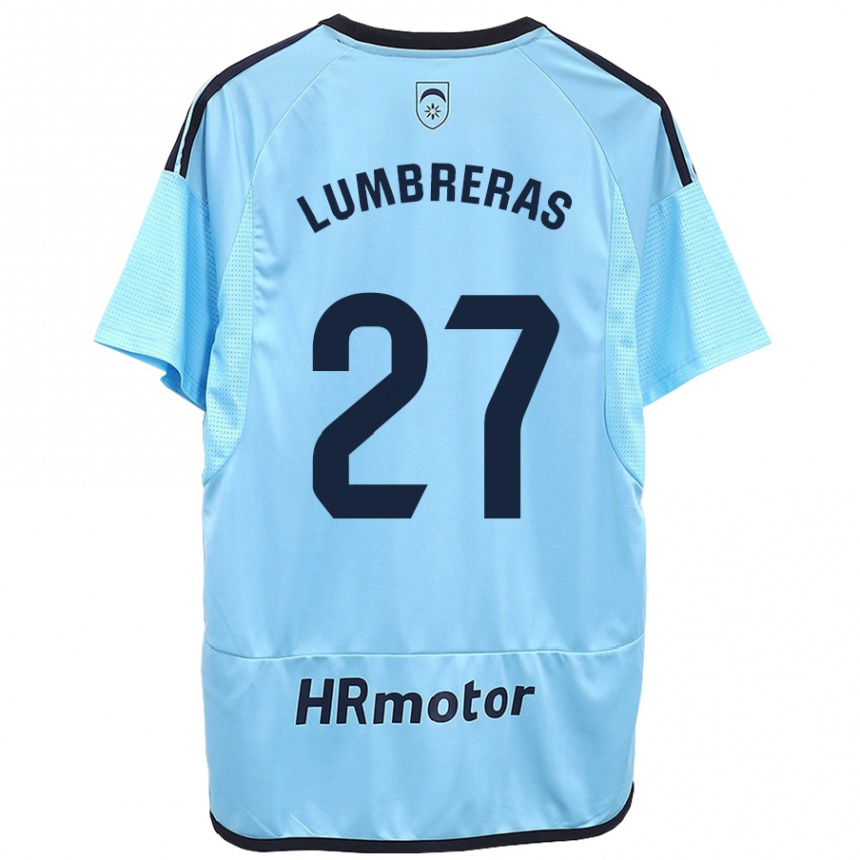 Mujer Fútbol Camiseta Carlos Lumbreras #27 Azul 2ª Equipación 2023/24 Perú