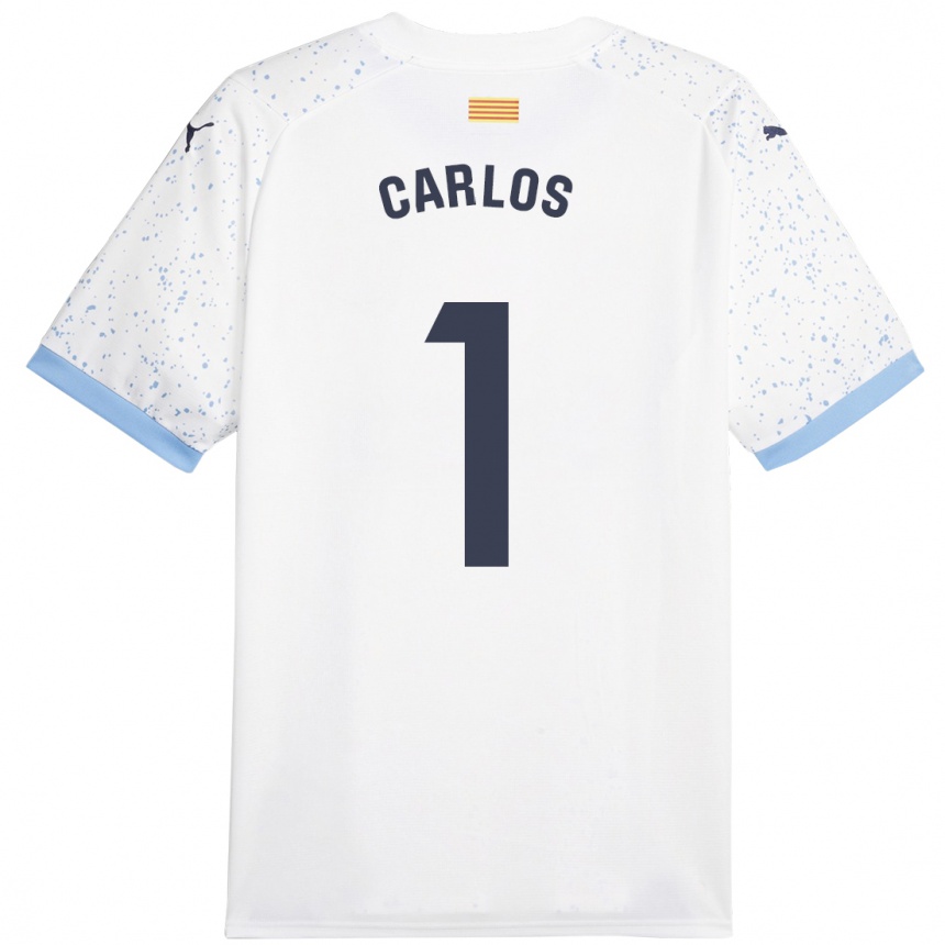 Mujer Fútbol Camiseta Juan Carlos #1 Blanco 2ª Equipación 2023/24 Perú