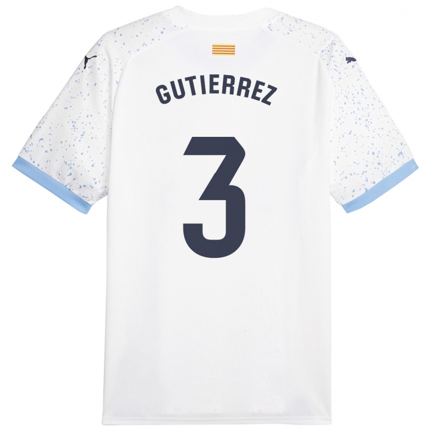 Mujer Fútbol Camiseta Miguel Gutiérrez #3 Blanco 2ª Equipación 2023/24 Perú