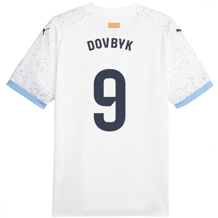 Mujer Fútbol Camiseta Artem Dovbyk #9 Blanco 2ª Equipación 2023/24 Perú