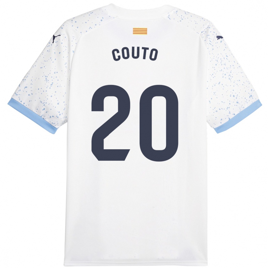 Mujer Fútbol Camiseta Yan Couto #20 Blanco 2ª Equipación 2023/24 Perú