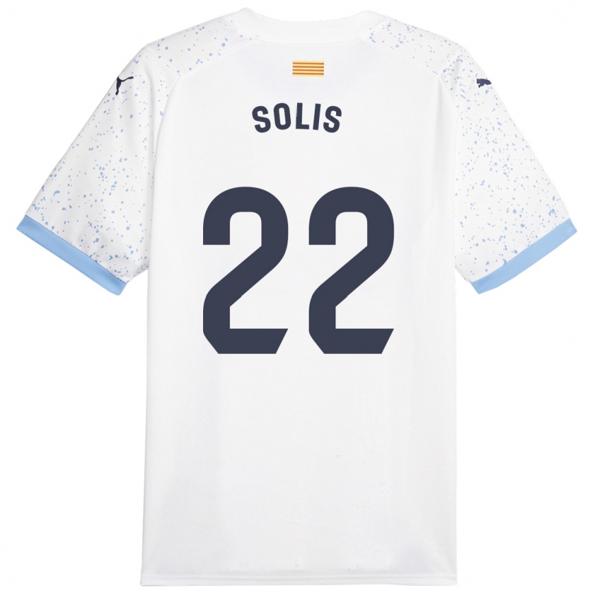 Mujer Fútbol Camiseta Jhon Solís #22 Blanco 2ª Equipación 2023/24 Perú