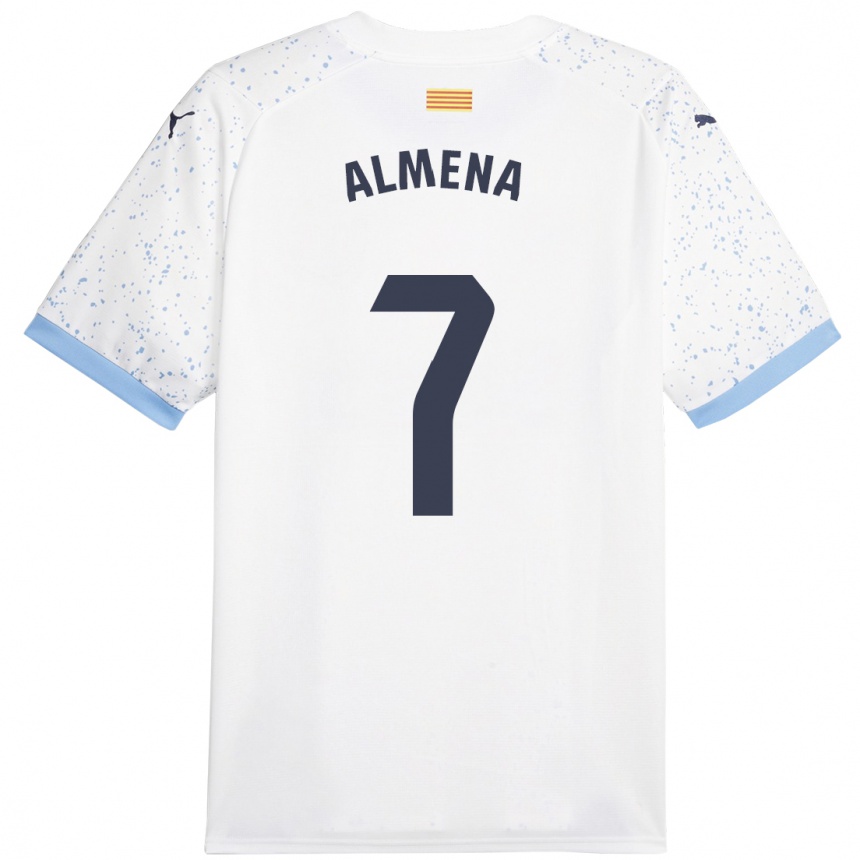 Mujer Fútbol Camiseta Iker Almena #7 Blanco 2ª Equipación 2023/24 Perú