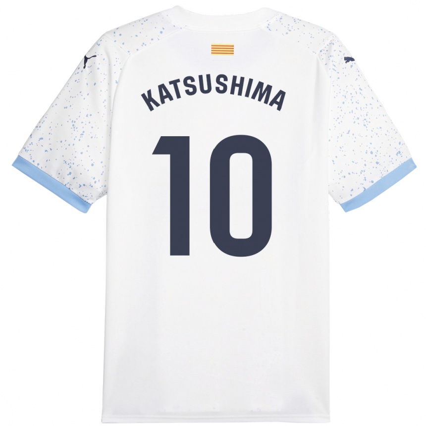 Mujer Fútbol Camiseta Shinnosuke Katsushima #10 Blanco 2ª Equipación 2023/24 Perú