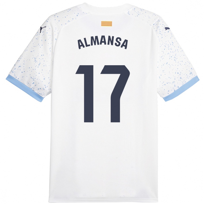 Mujer Fútbol Camiseta Alex Almansa #17 Blanco 2ª Equipación 2023/24 Perú