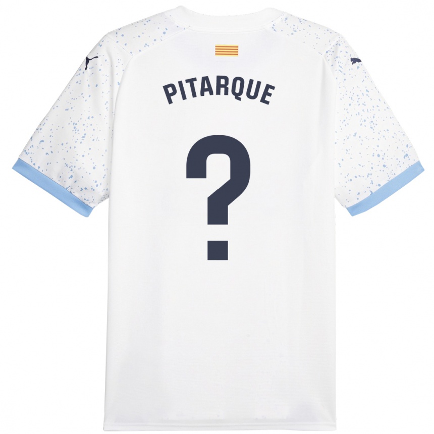 Mujer Fútbol Camiseta Víctor Pitarque #0 Blanco 2ª Equipación 2023/24 Perú