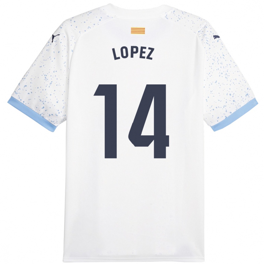 Mujer Fútbol Camiseta Judith López #14 Blanco 2ª Equipación 2023/24 Perú