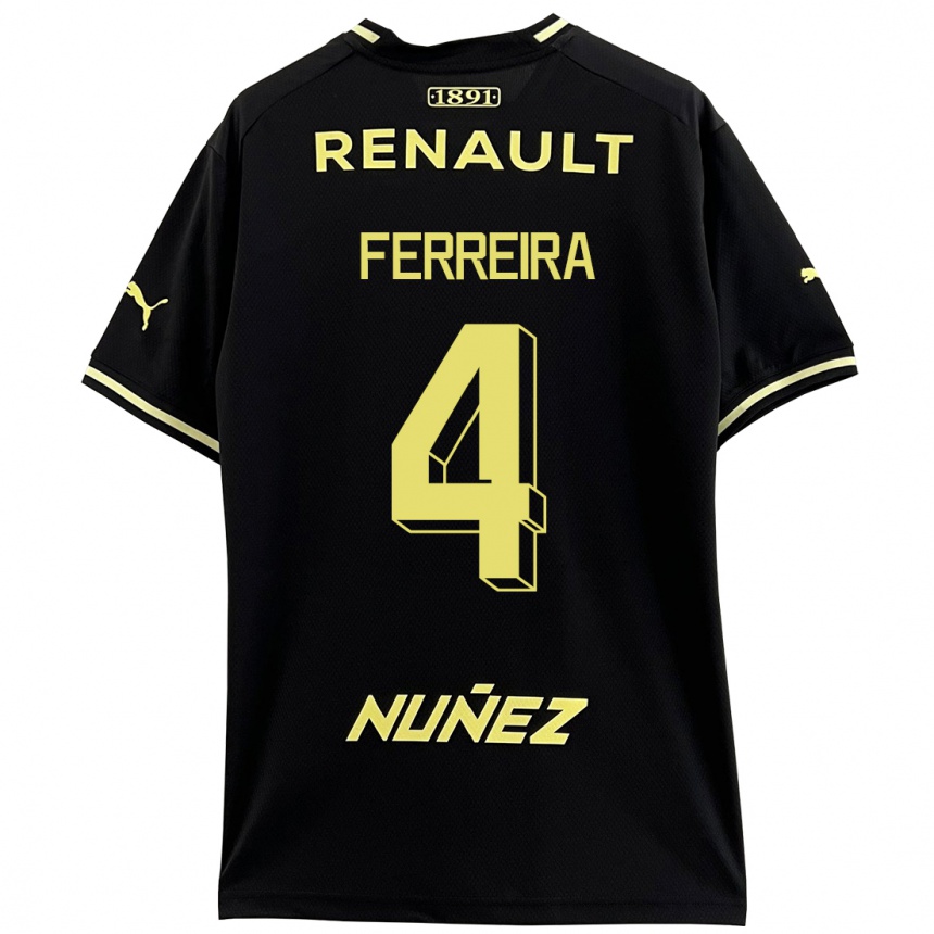 Mujer Fútbol Camiseta Joaquín Ferreira #4 Negro 2ª Equipación 2023/24 Perú