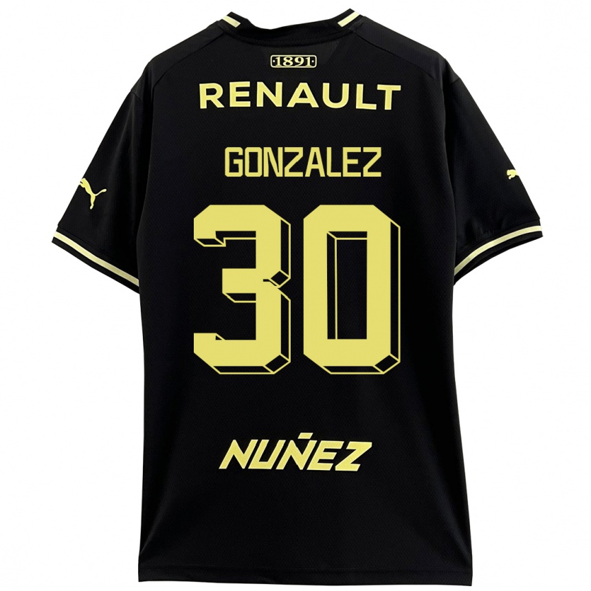 Mujer Fútbol Camiseta Ángel González #30 Negro 2ª Equipación 2023/24 Perú