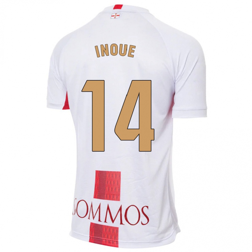 Mujer Fútbol Camiseta Moe Inoue #14 Blanco 2ª Equipación 2023/24 Perú