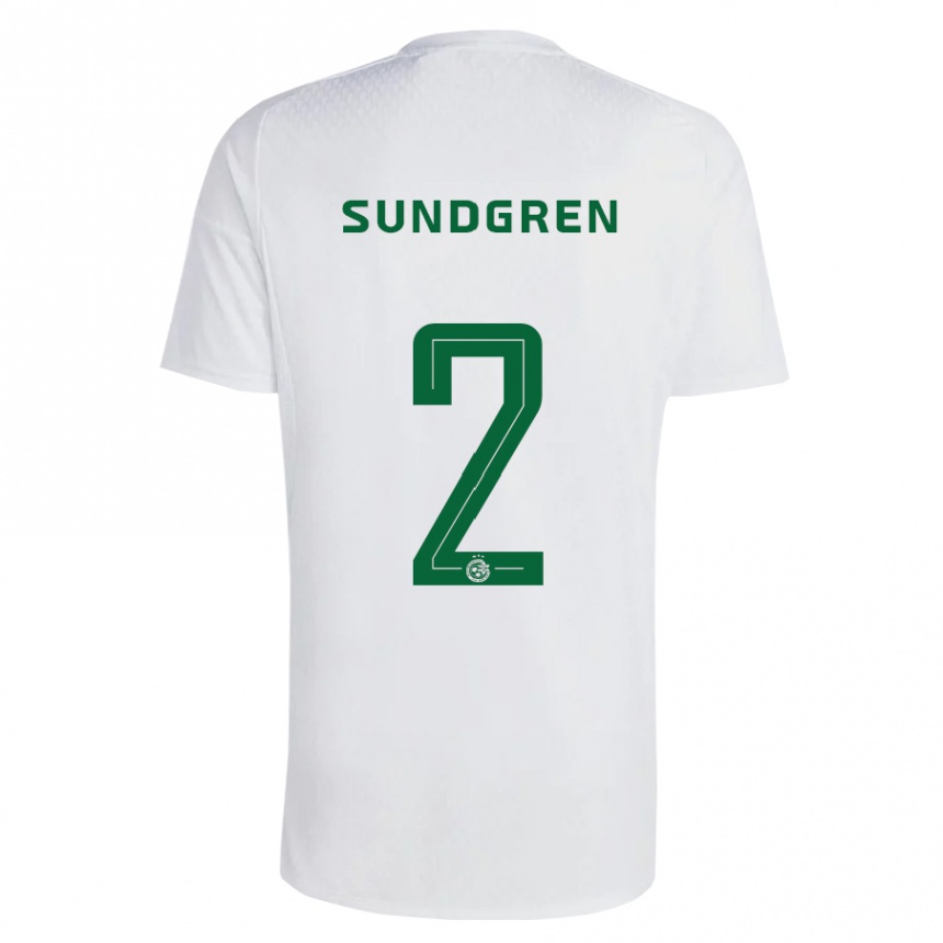 Mujer Fútbol Camiseta Daniel Sundgren #2 Verde Azul 2ª Equipación 2023/24 Perú