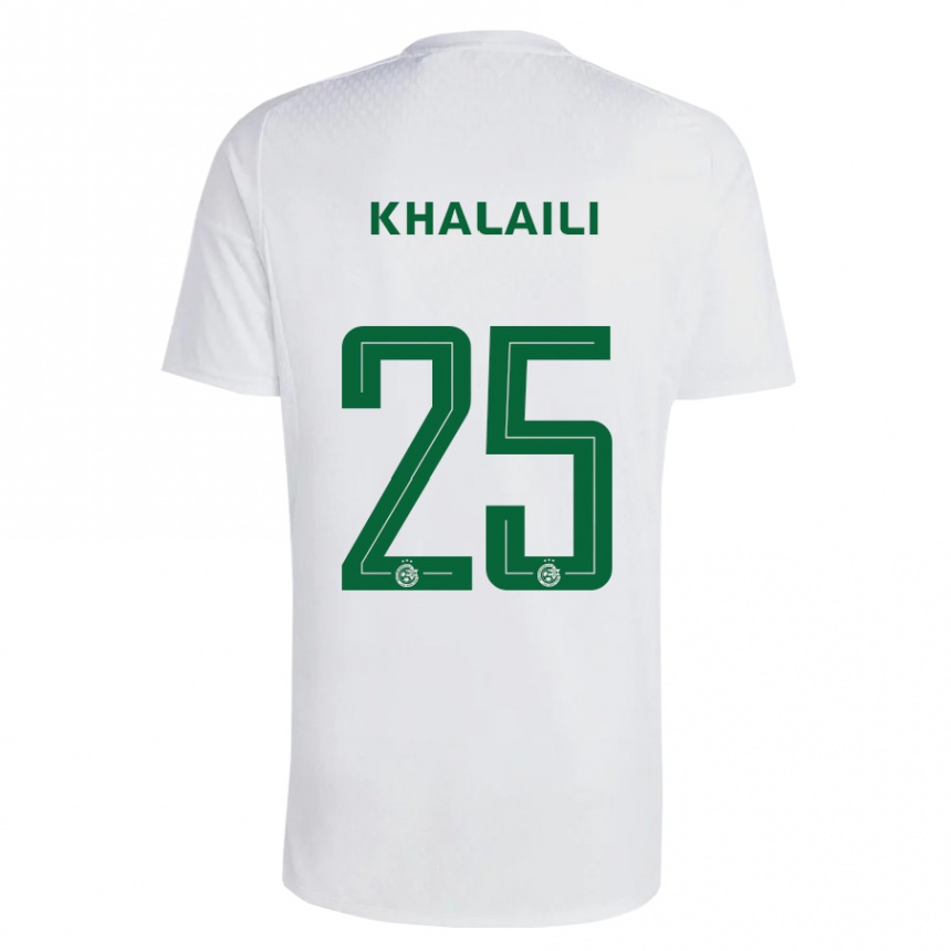 Mujer Fútbol Camiseta Anan Khalaili #25 Verde Azul 2ª Equipación 2023/24 Perú