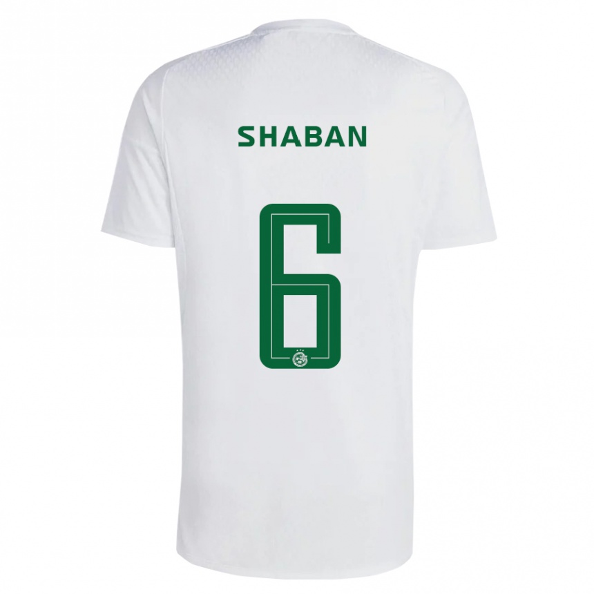 Mujer Fútbol Camiseta Loay Shaban #6 Verde Azul 2ª Equipación 2023/24 Perú