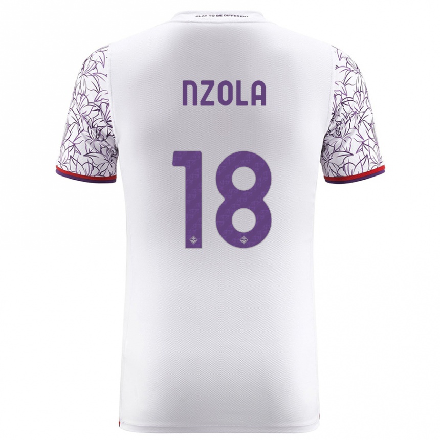 Mujer Fútbol Camiseta M'bala Nzola #18 Blanco 2ª Equipación 2023/24 Perú