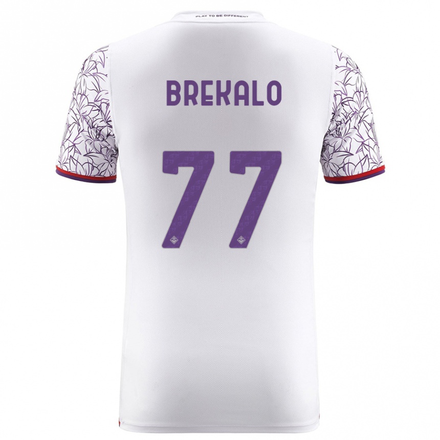 Mujer Fútbol Camiseta Josip Brekalo #77 Blanco 2ª Equipación 2023/24 Perú