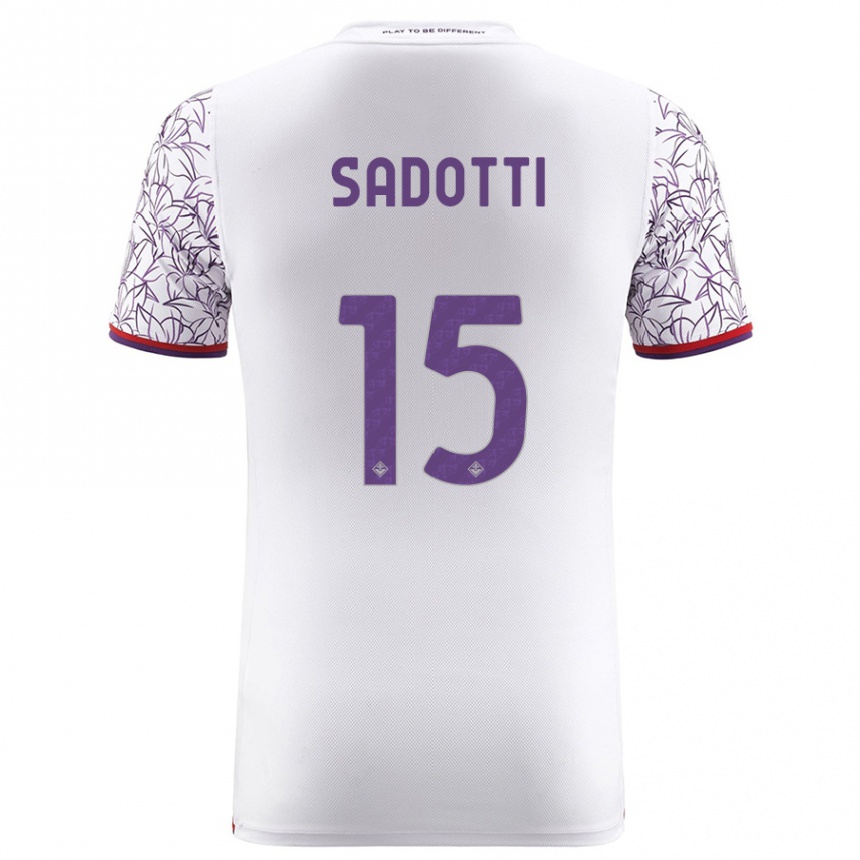 Mujer Fútbol Camiseta Edoardo Sadotti #15 Blanco 2ª Equipación 2023/24 Perú