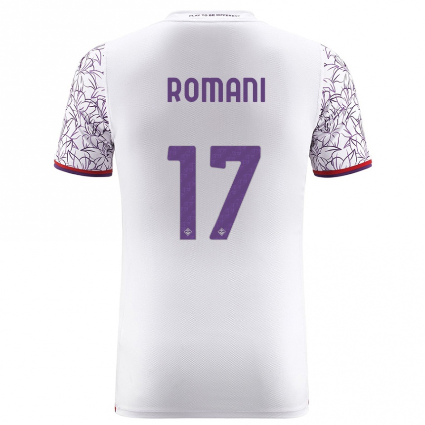 Mujer Fútbol Camiseta Lorenzo Romani #17 Blanco 2ª Equipación 2023/24 Perú