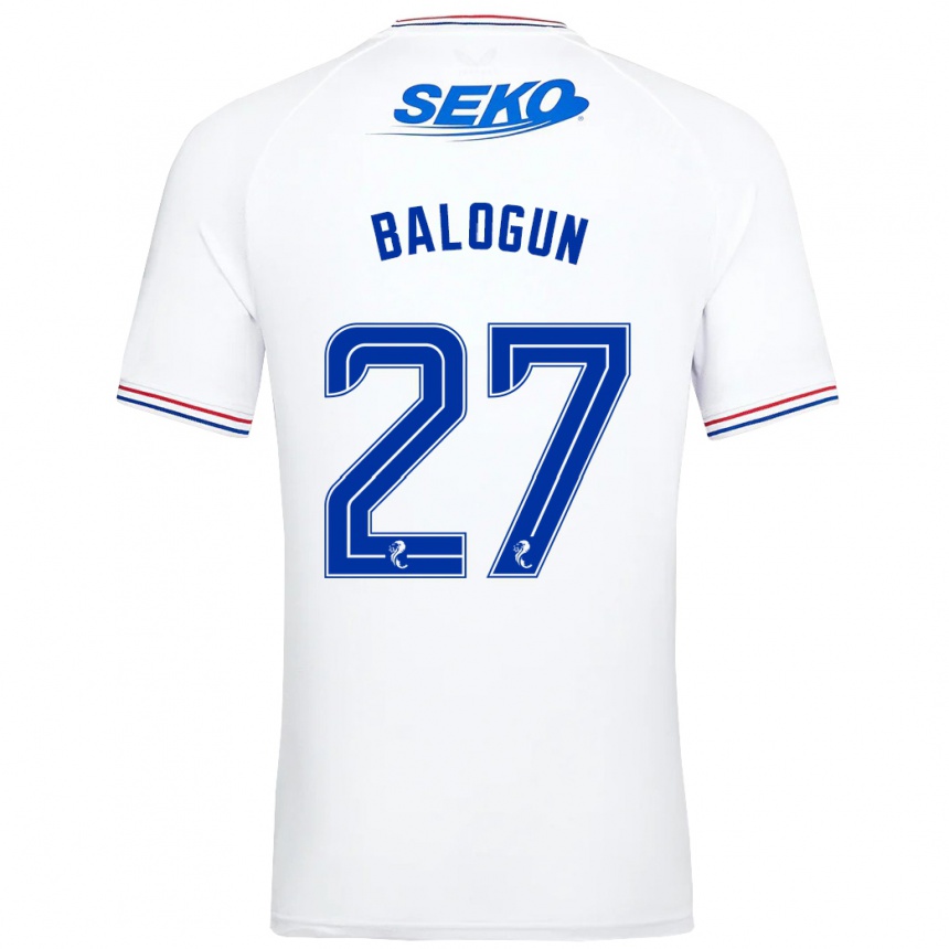 Mujer Fútbol Camiseta Leon Balogun #27 Blanco 2ª Equipación 2023/24 Perú