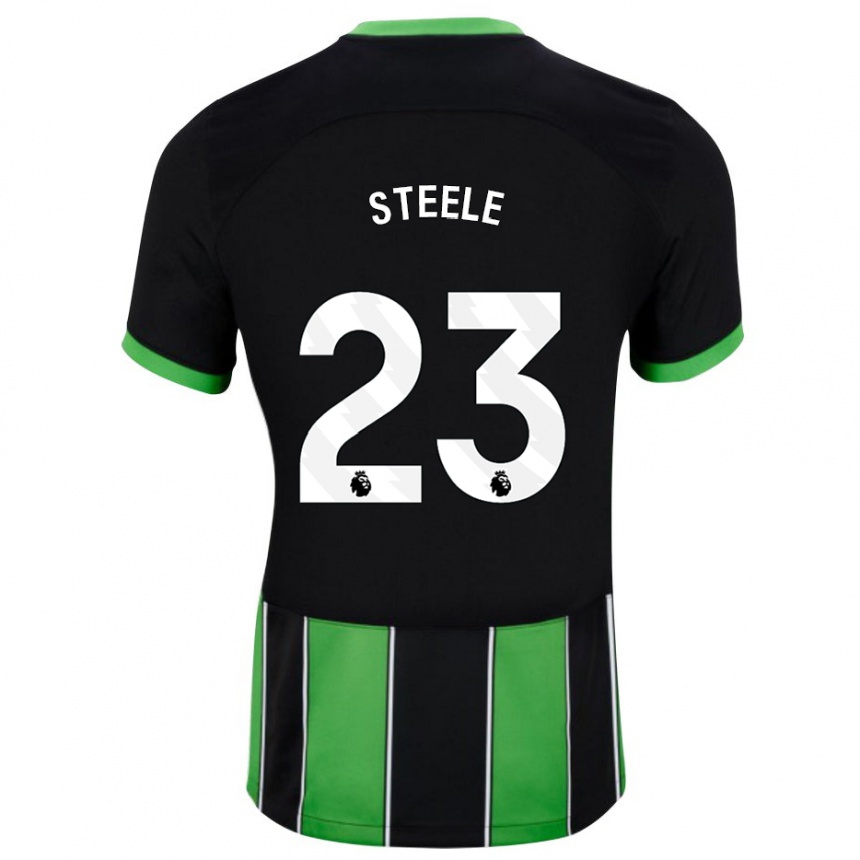 Mujer Fútbol Camiseta Jason Steele #23 Verde Negro 2ª Equipación 2023/24 Perú