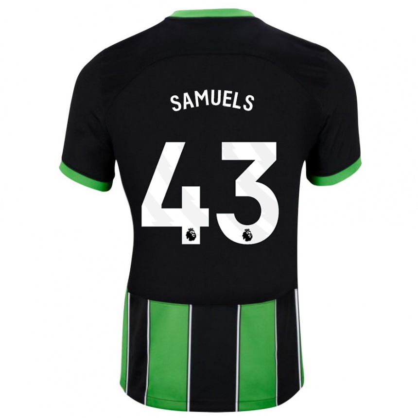 Mujer Fútbol Camiseta Imari Samuels #43 Verde Negro 2ª Equipación 2023/24 Perú