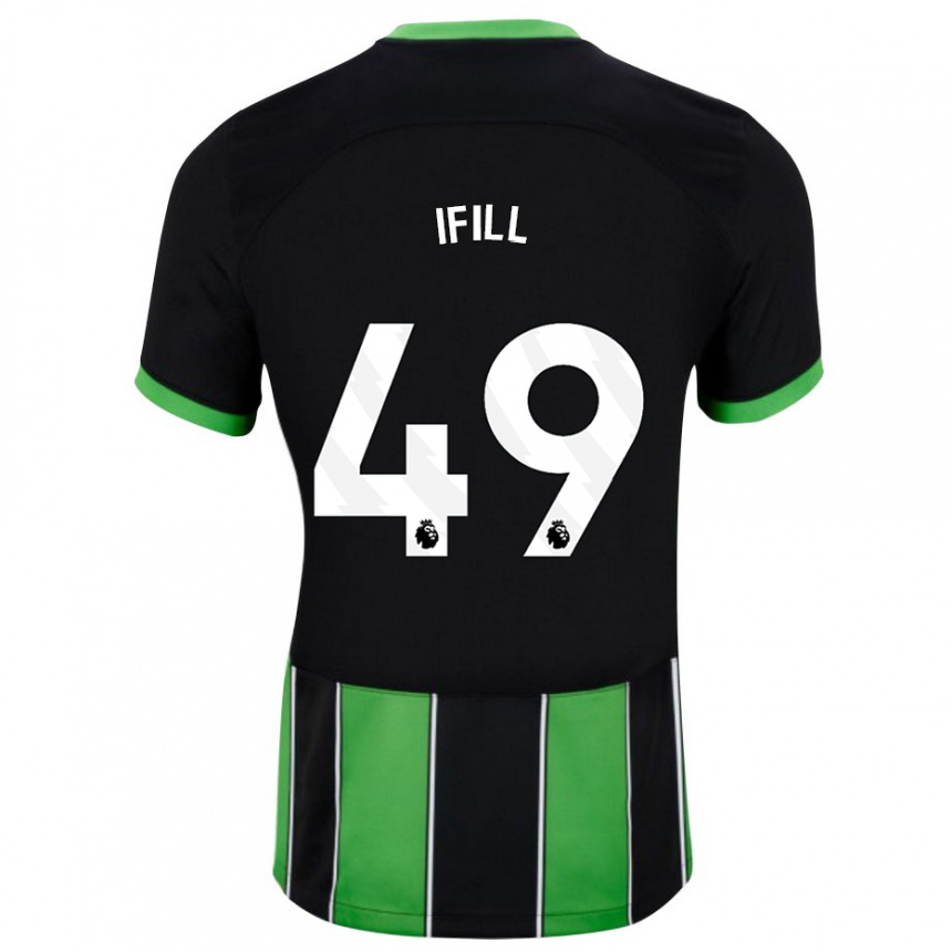 Mujer Fútbol Camiseta Marcus Ifill #49 Verde Negro 2ª Equipación 2023/24 Perú