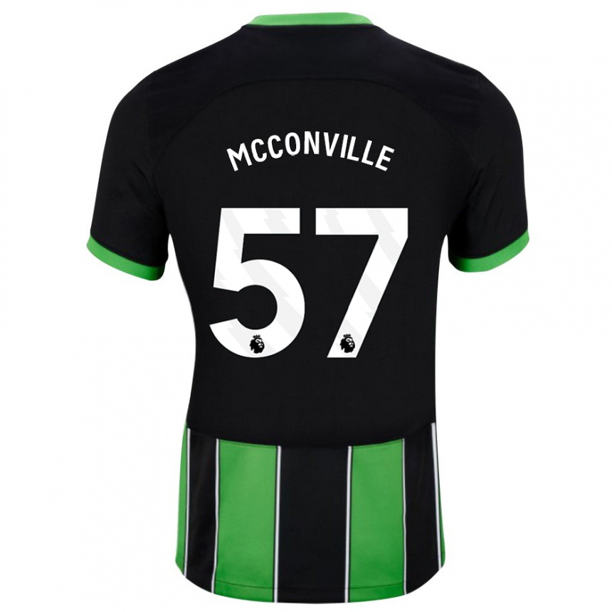 Mujer Fútbol Camiseta Ruairi Mcconville #57 Verde Negro 2ª Equipación 2023/24 Perú