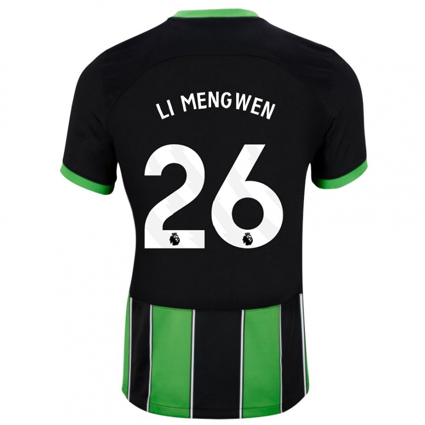 Mujer Fútbol Camiseta Li Mengwen #26 Verde Negro 2ª Equipación 2023/24 Perú